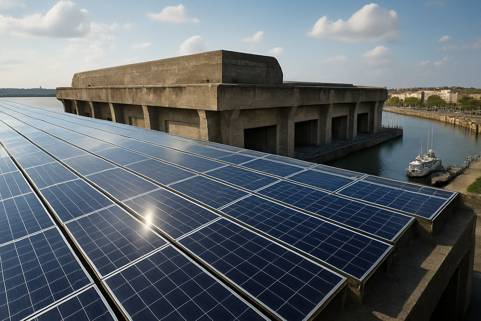 découvrez la base sous-marine de bordeaux, un projet innovant alliant technologie et écologie avec une centrale solaire. explorez comment cette initiative durable transforme le paysage maritime tout en produisant de l'énergie renouvelable.